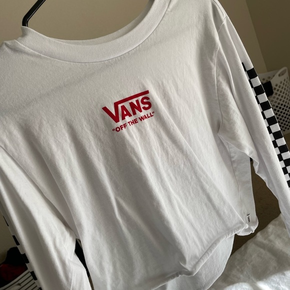 VANS- cropped white long sleeve - Picture 2 of 4